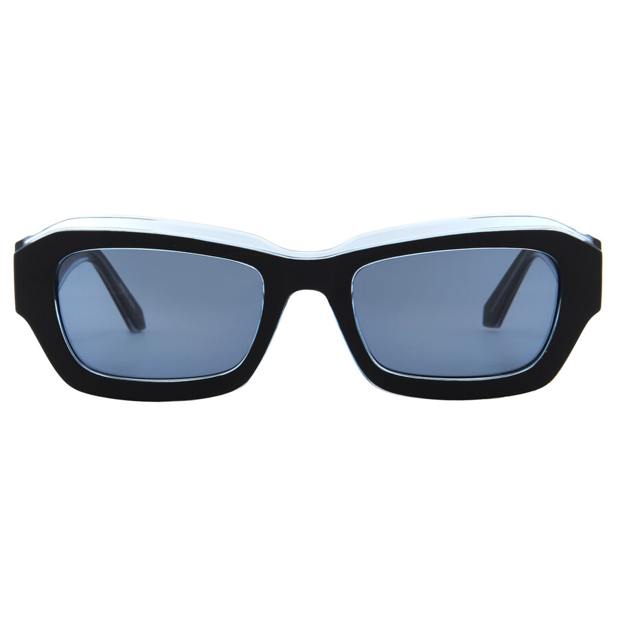 Calvin Klein Blue Square Unisex Sunglasses Ckj24608s 001 52 In Black