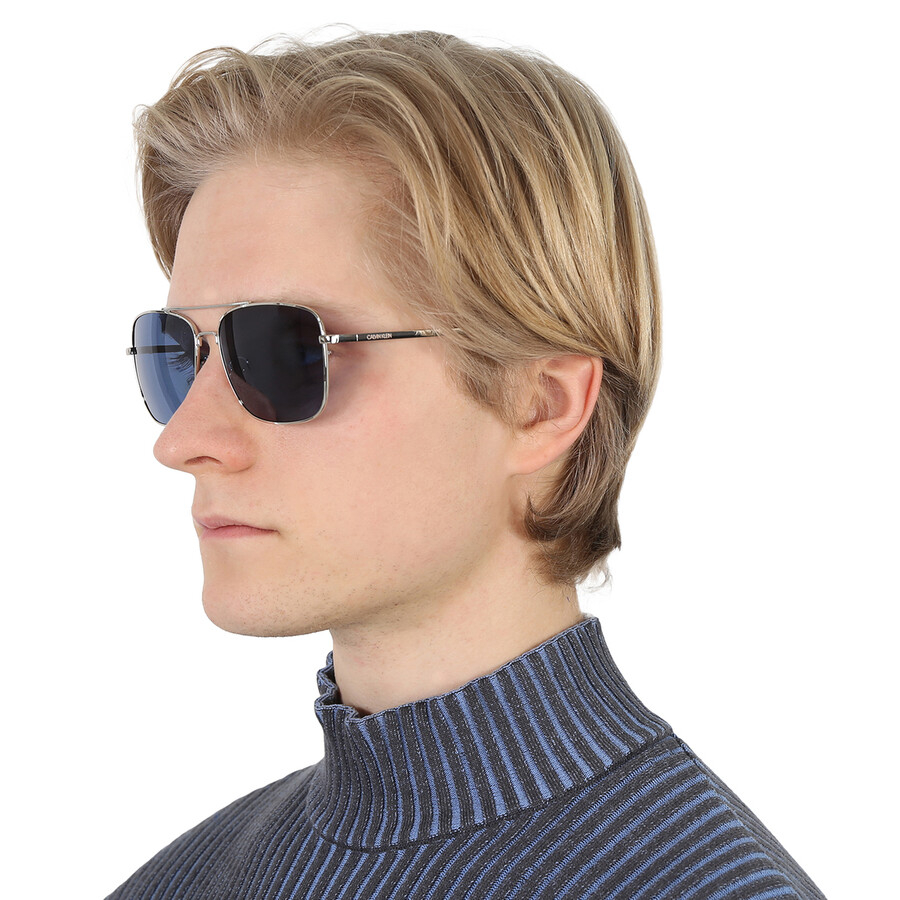 Calvin Klein Blue Navigator Men's Sunglasses Ck19136s 045 57 In Brown
