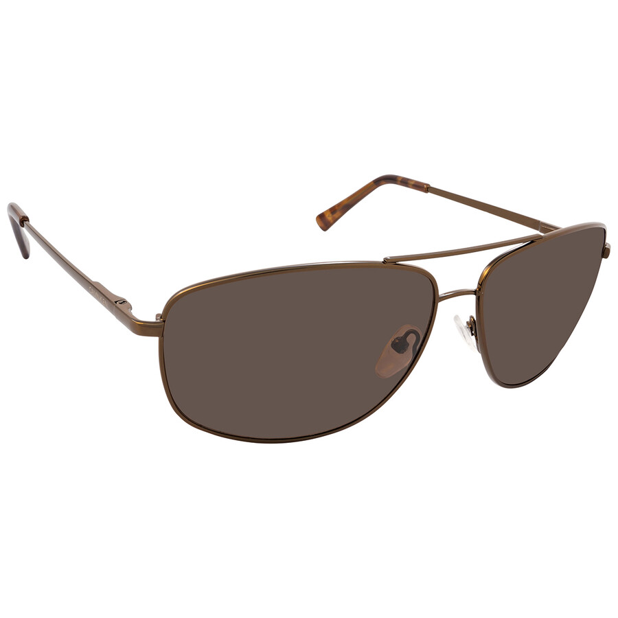 Calvin Klein Brown Navigator Men's Sunglasses Ck19137s 200 63 In Brown