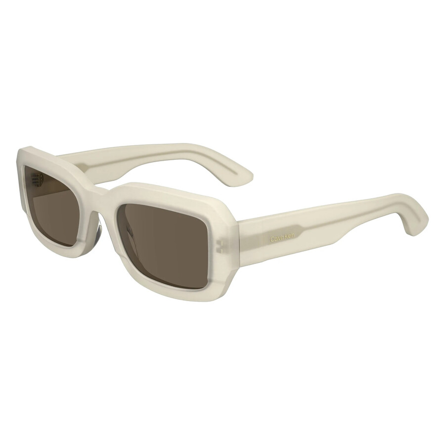 Calvin Klein Brown Rectangular Unisex Sunglasses Ck24511s 109 52