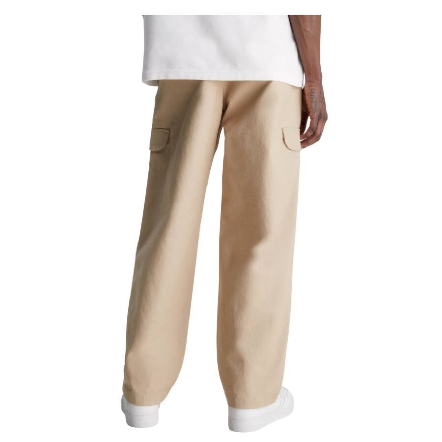 Calvin Klein Crinkle Tech Cotton Cargo Pants In Beige