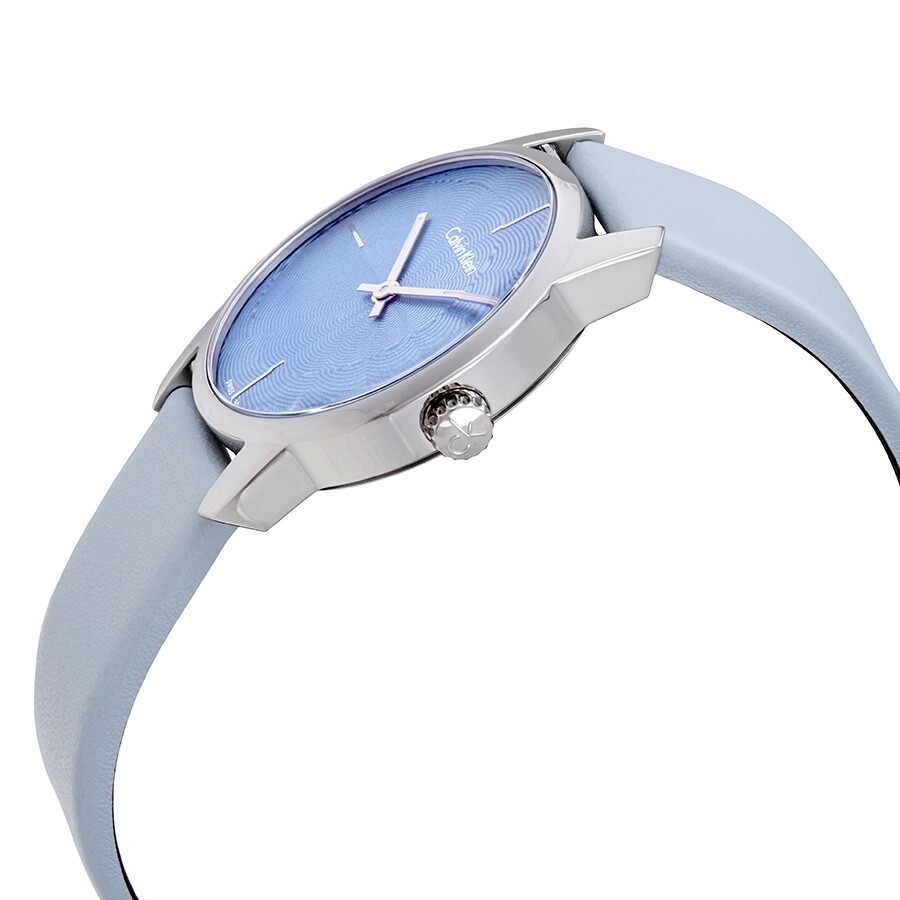 Calvin Klein City Blue Dial Blue leather Ladies Watch K2G231VN Calvin Klein Watches