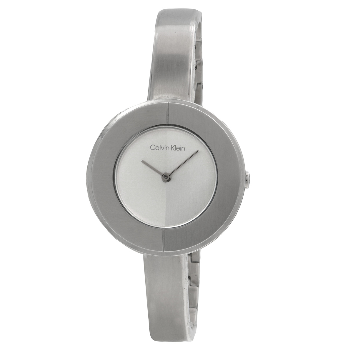 Calvin Klein Confidence Bangle Quartz Silver Dial Ladies Watch 25200022 ...