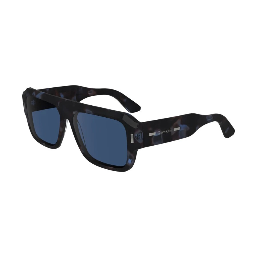 Calvin Klein Dark Blue Rectangular Unisex Sunglasses Ck24501s 460 56 In Black