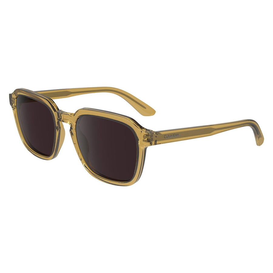Calvin Klein Dark Grey Square Men's Sunglasses Ck23533s 208 53 In Green