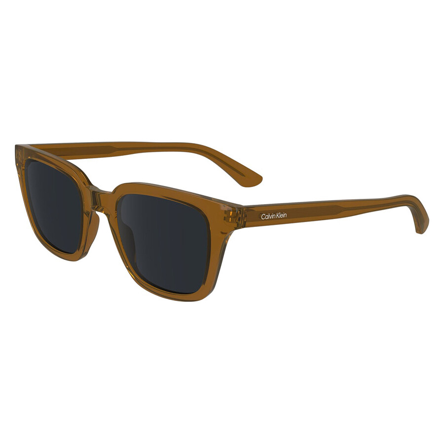 Calvin Klein Dark Grey Square Unisex Sunglasses Ck24506s 618 49 In Burgundy