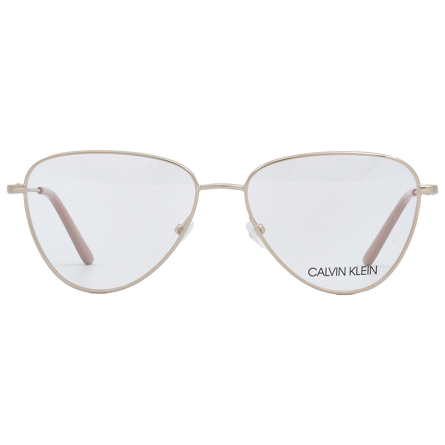 Calvin Klein Demo Butterfly Ladies Eyeglasses Ck20109 780 54 In Gold / Rose / Rose Gold