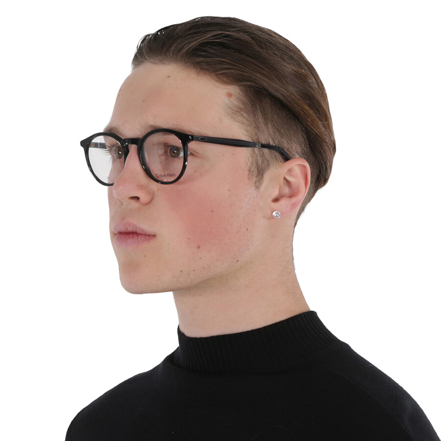Calvin Klein Demo Oval Unisex Eyeglasses Ck23515 001 50 In Black