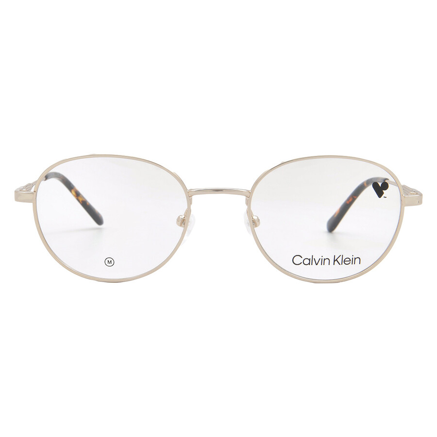 Calvin Klein Demo Oval Unisex Eyeglasses Ck24115 717 49 In Silver