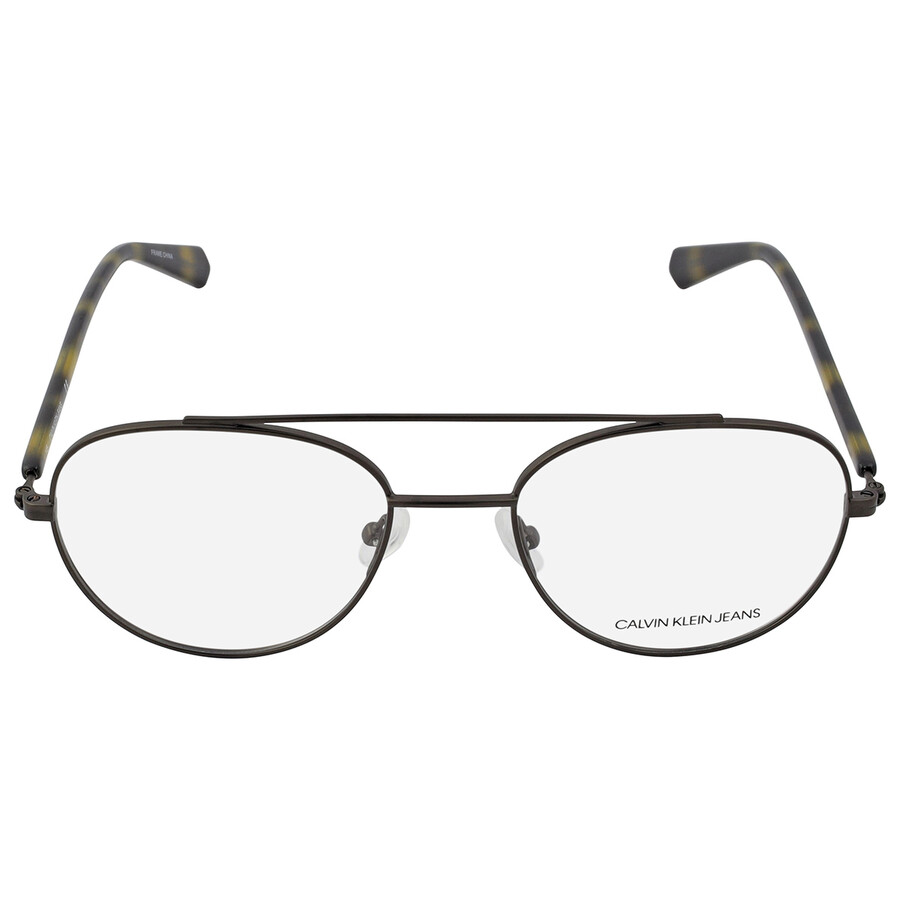 Shop Calvin Klein Demo Pilot Unisex Eyeglasses Ckj20304 008 52 In Gun Metal / Gunmetal