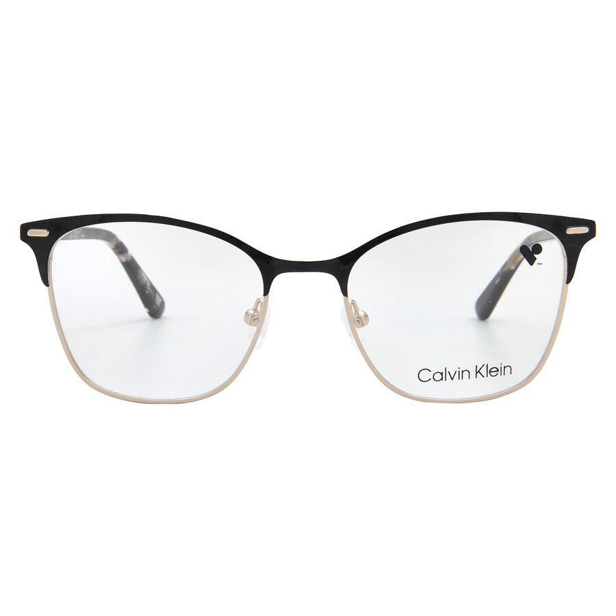 Calvin Klein Demo Square Ladies Eyeglasses Ck21124 001 51 In Black