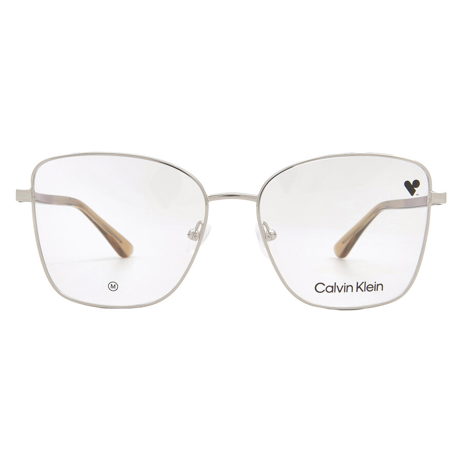 Calvin Klein Demo Square Ladies Eyeglasses Ck23128 045 55 In Burgundy