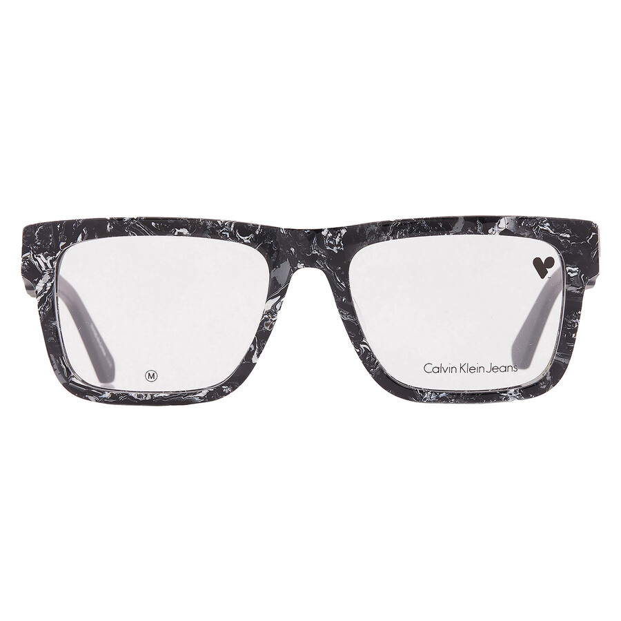 Calvin Klein Demo Square Unisex Eyeglasses Ckj23647 073 54 In Black