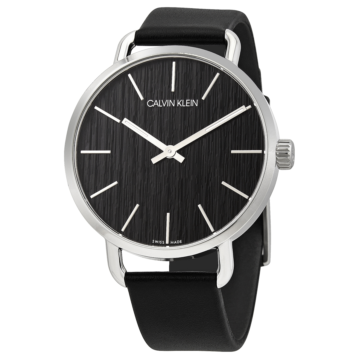 Calvin Klein Even Blue Dial Blue Leather Strap Watch for Men - K7B214VN