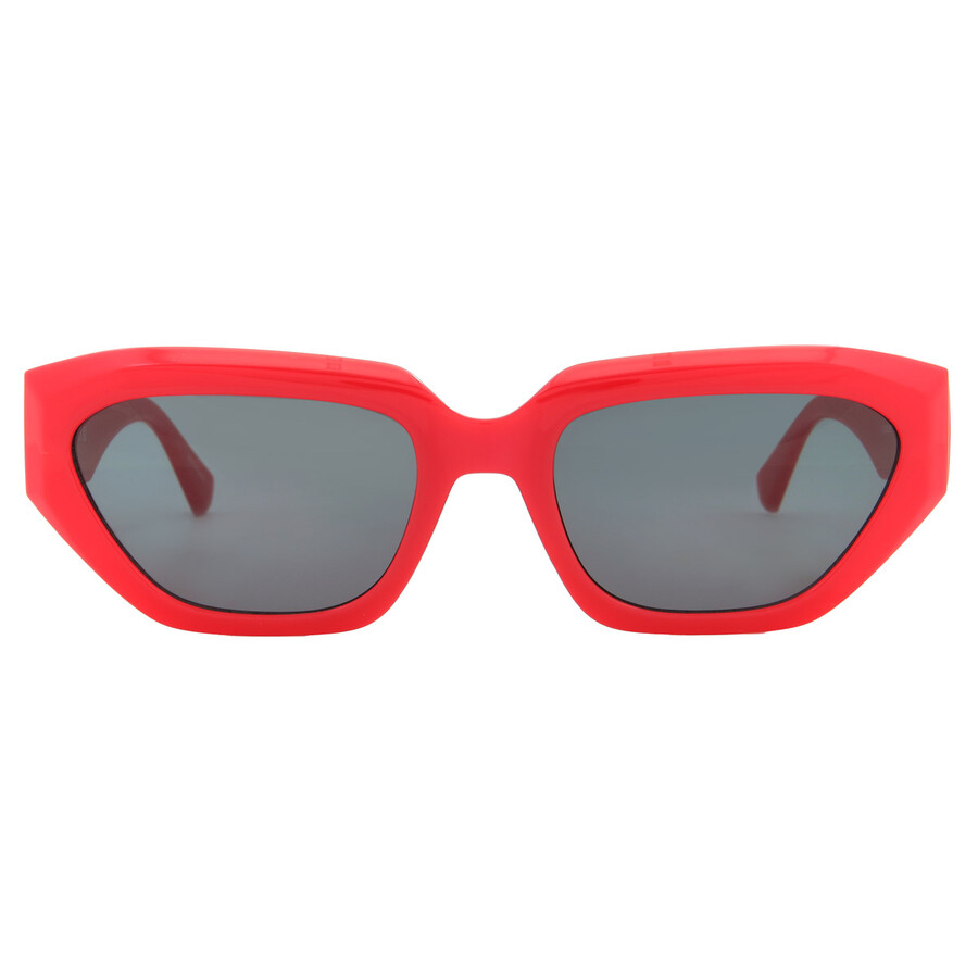 Calvin Klein Grey Geometric Unisex Sunglasses Ckj23652s 600 54 In Red