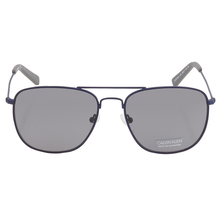 Calvin Klein Grey Navigator Unisex Sunglasses CK19132S 410 56