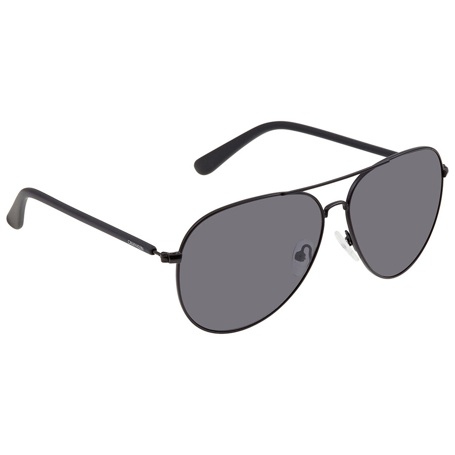 Calvin Klein Grey Pilot Unisex Sunglasses Ck19314s 001 60 In Grey