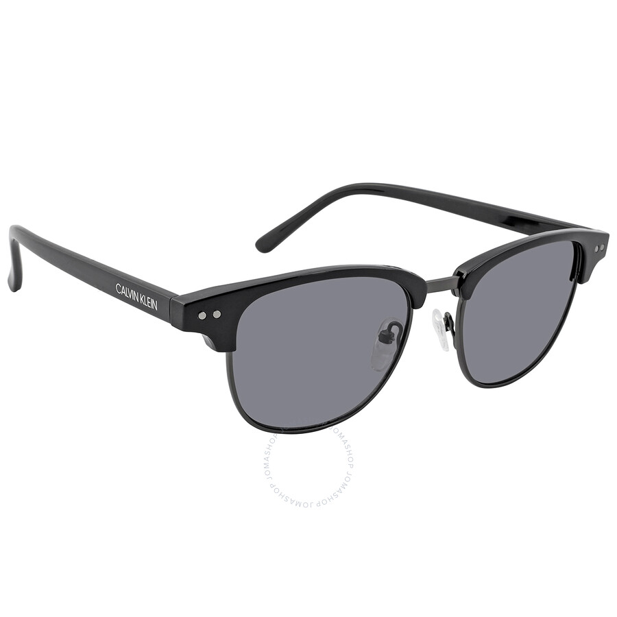 Calvin Klein Grey Square Men's Sunglasses Ck20314s 001 51 In Black / Grey