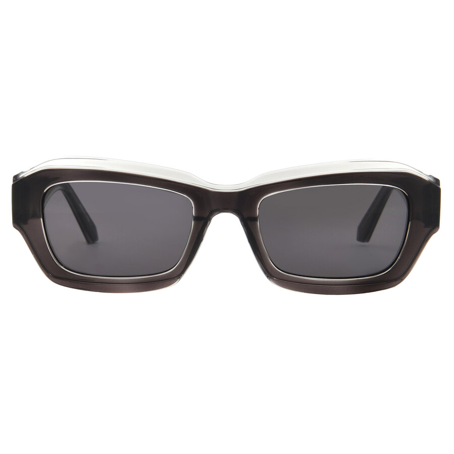 Calvin Klein Grey Square Unisex Sunglasses Ckj24608s 050 52 In Black