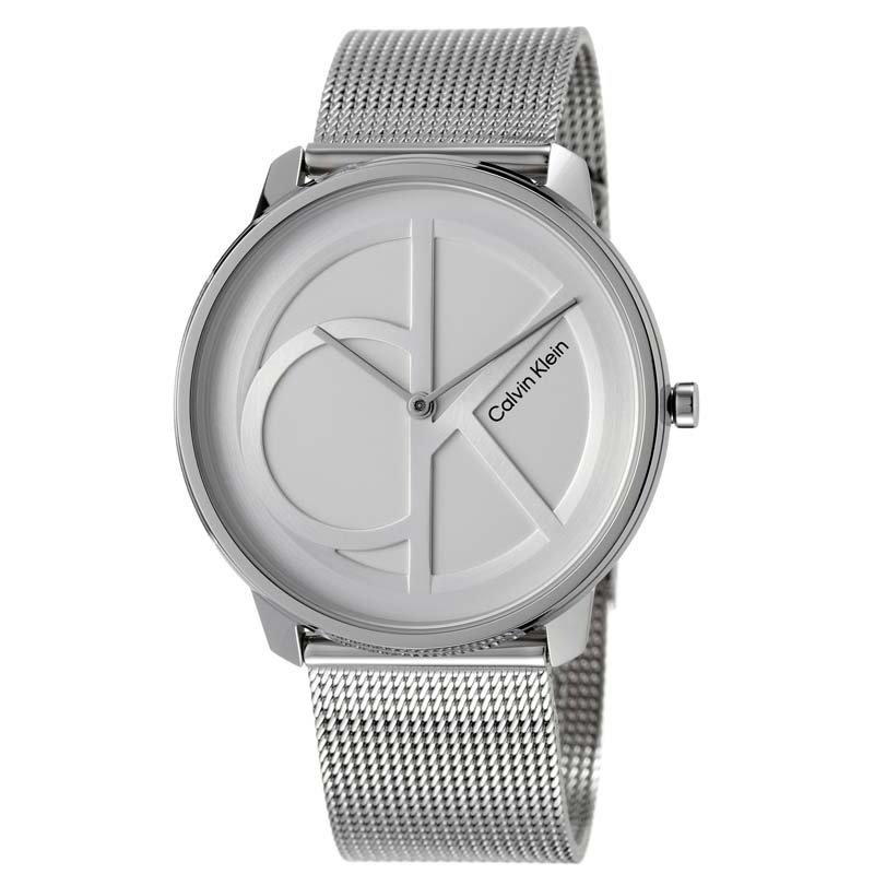 Calvin Klein Iconic Quartz Silver Dial Unisex Watch 25200027 - Watches ...