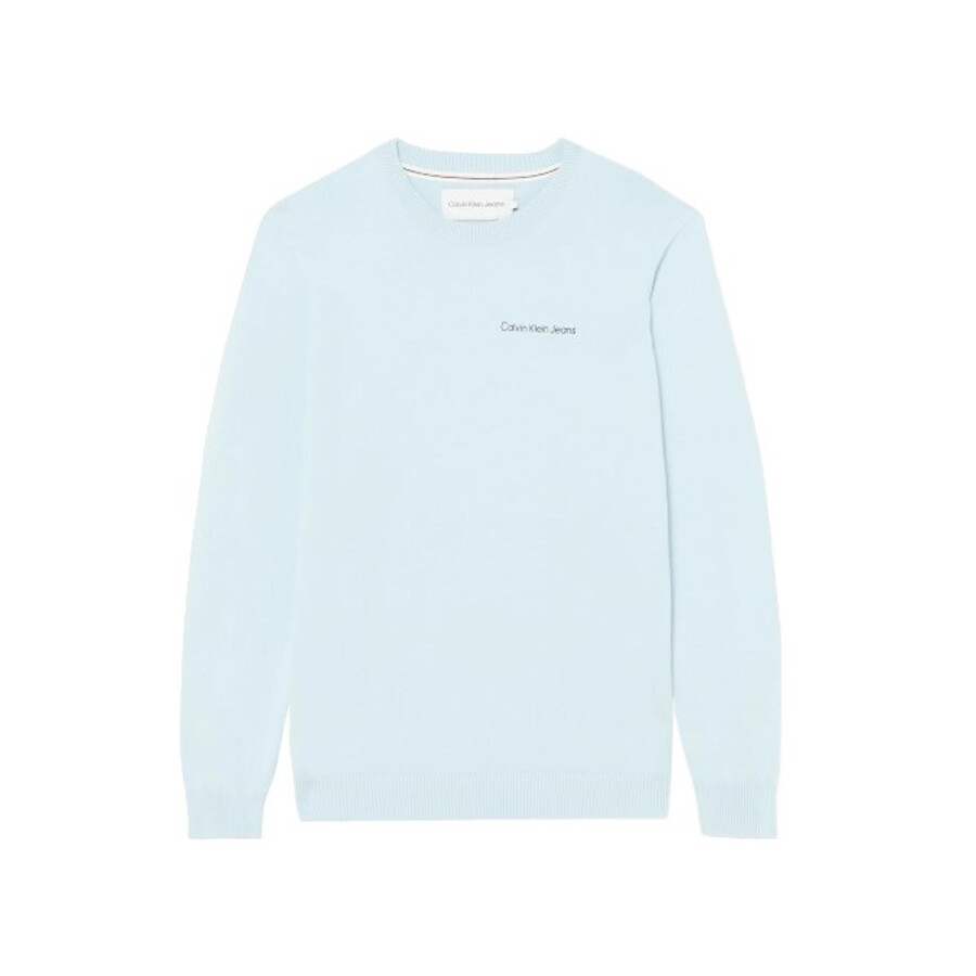 Calvin Klein Institutional Essential Crewneck Sweater In Blue