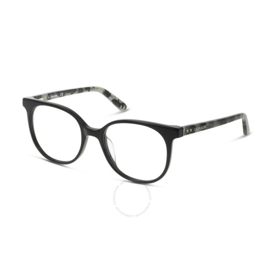 Calvin Klein Ladies Black Round Eyeglass Frames CK18538 39192