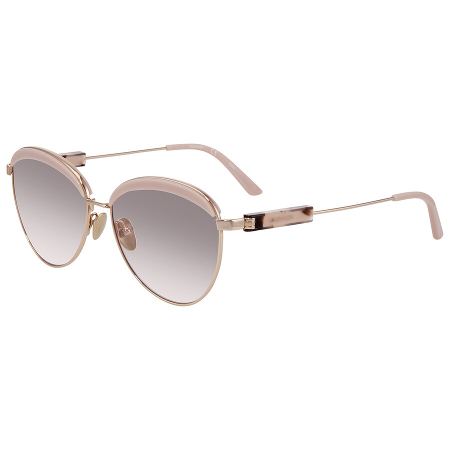Calvin Klein Ladies Pink Square Sunglasses CK19101S67857 883901112238 Sunglasses
