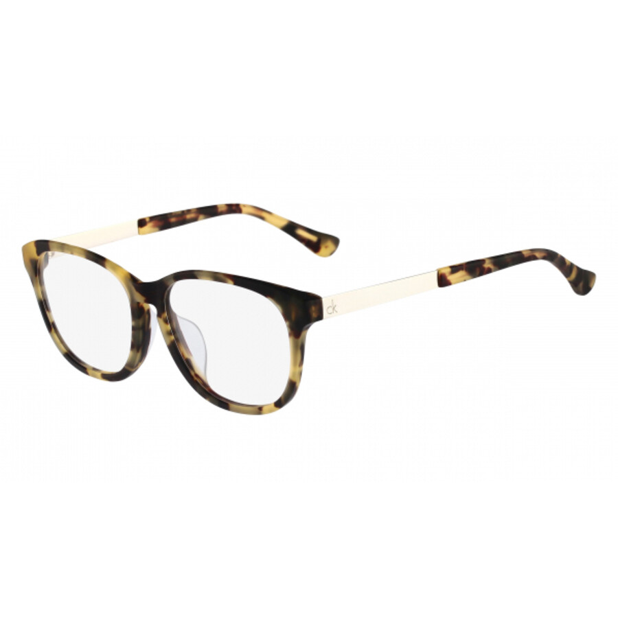 Calvin Klein Ladies Tortoise Square Eyeglass Frames