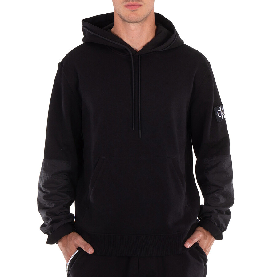 Logo Patch Hoodie in Black