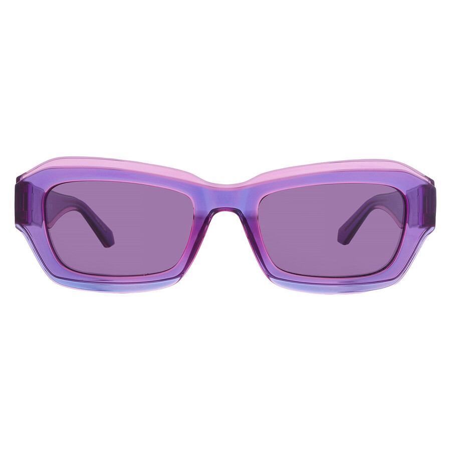 Calvin Klein Purple Square Unisex Sunglasses Ckj24608s 500 52 In Purple