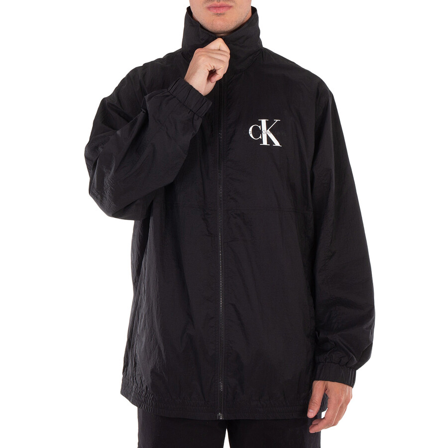 Relaxed Long Nylon Windbreaker