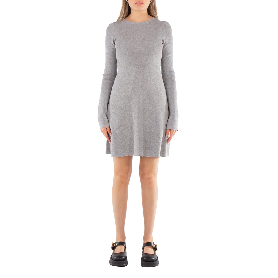 Ribbed Cotton Flared Jumper Dress