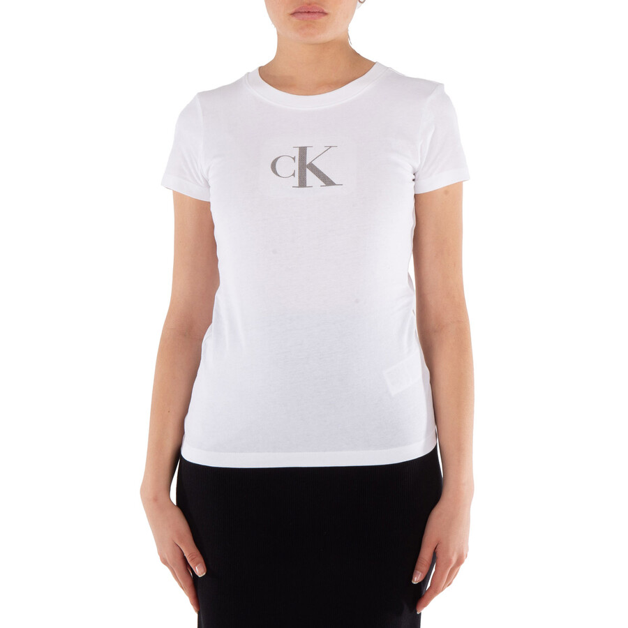 Sequin Logo T-Shirt, Size X-Small
