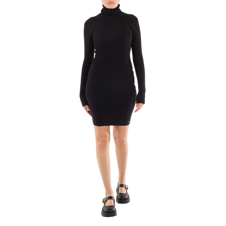 Slim Ribbed Cotton Jumper Dress