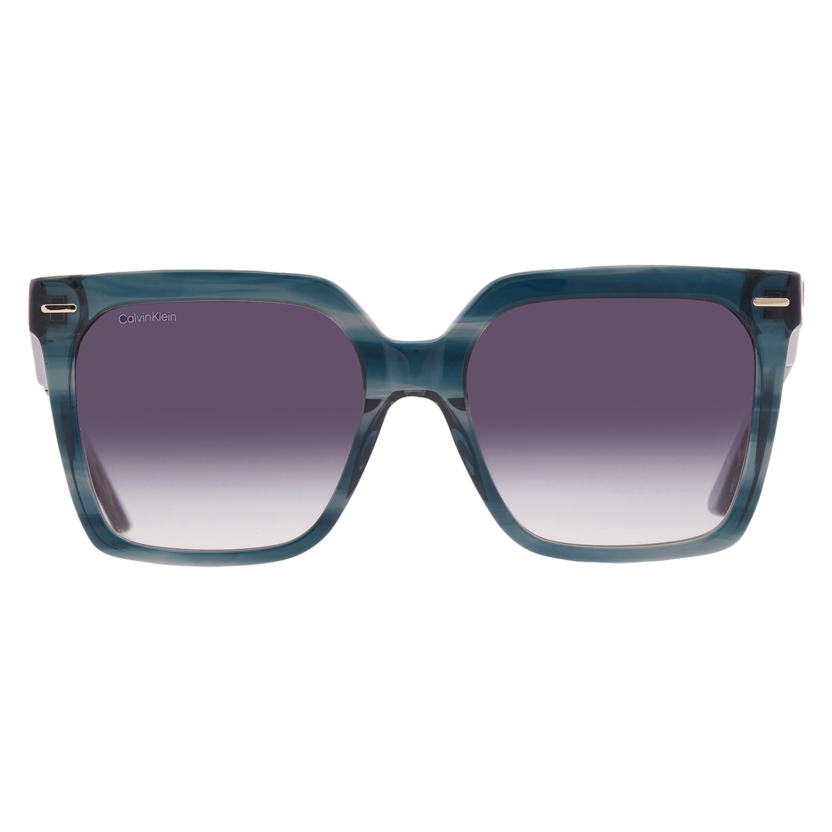 Calvin Klein Smoke Gradient Square Ladies Sunglasses 