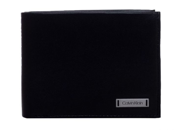 Calvin Klein Sleek Black Leather Wallet with Coin Purse