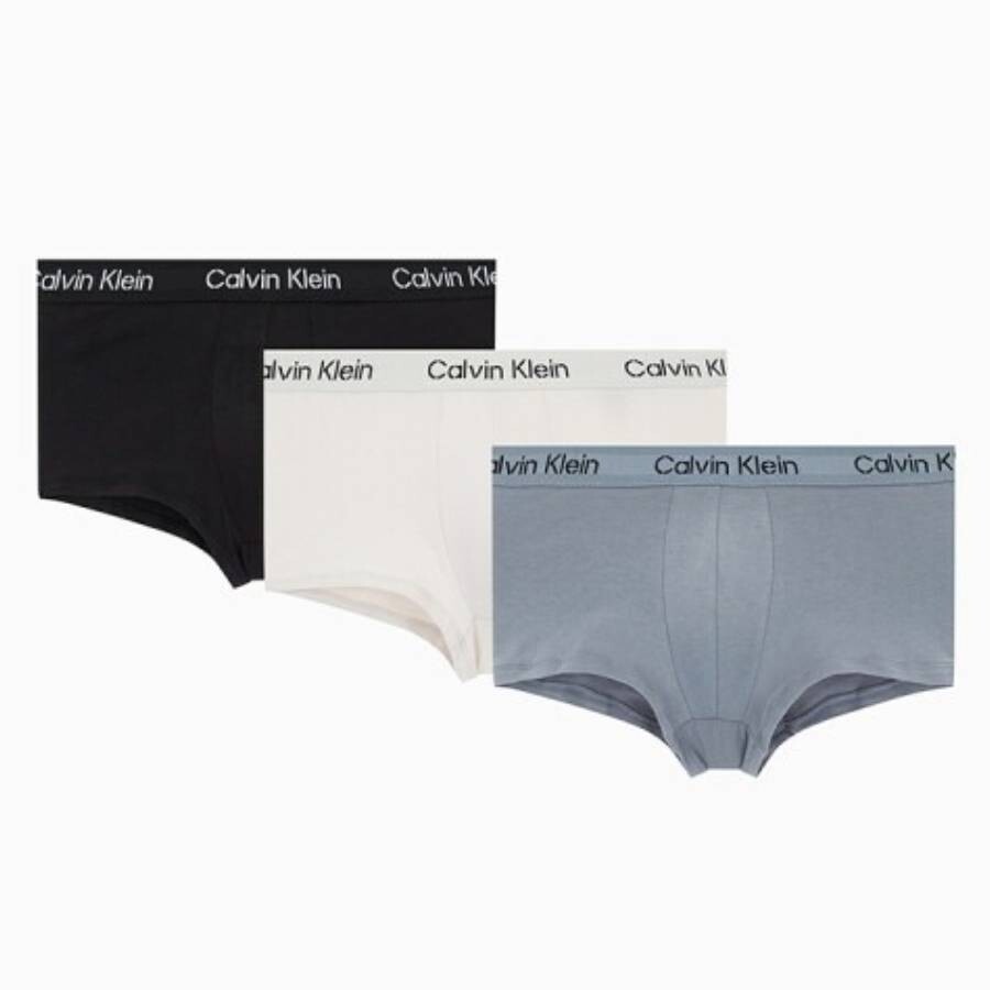 Strech Cotton 3-Pack Low Rise Trunks, Size Small