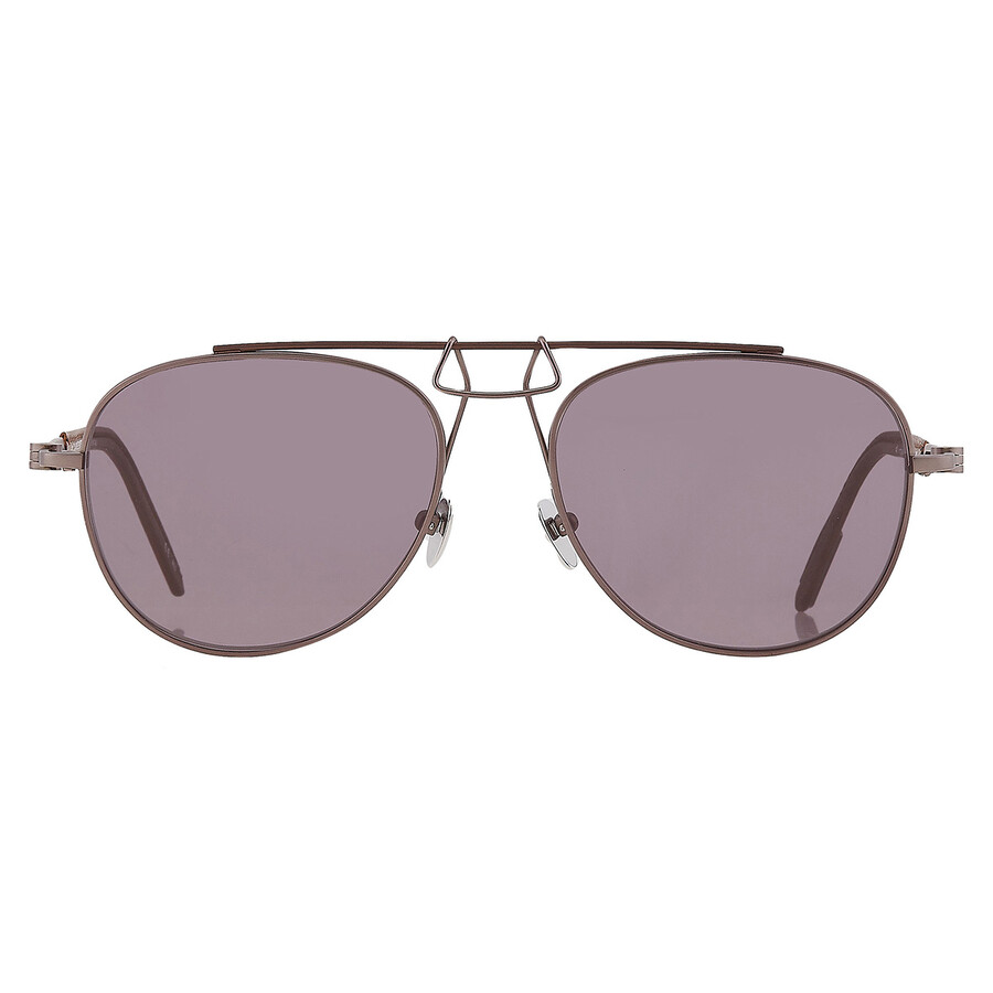 Calvin Klein Titanium Grey Pilot Men's Sunglasses Cknyc1811s 008 54