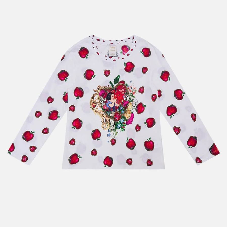 Kids Long Sleeve Top Just One Bite Snow White, Size 10