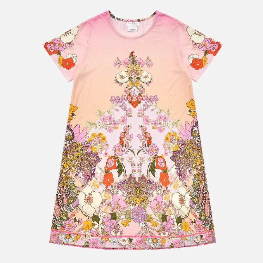 Kids T-Shirt Dress With Flare Hem
