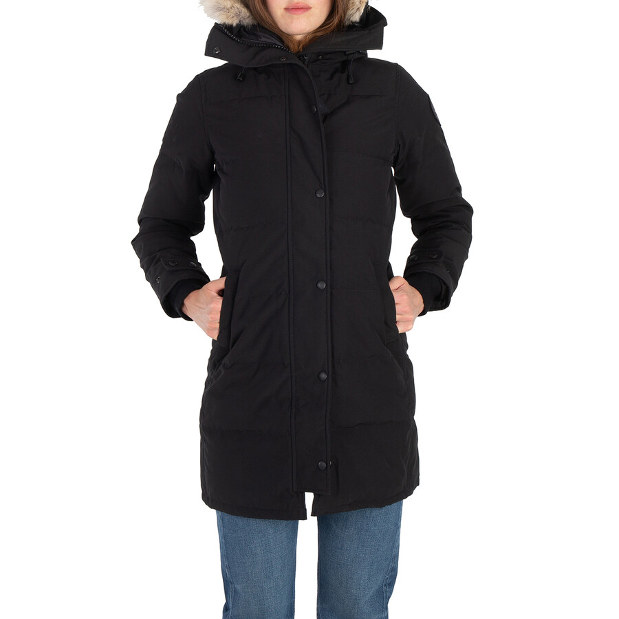 Canada Goose Black Heritage Shelburne Parka, Size Small 3802LB