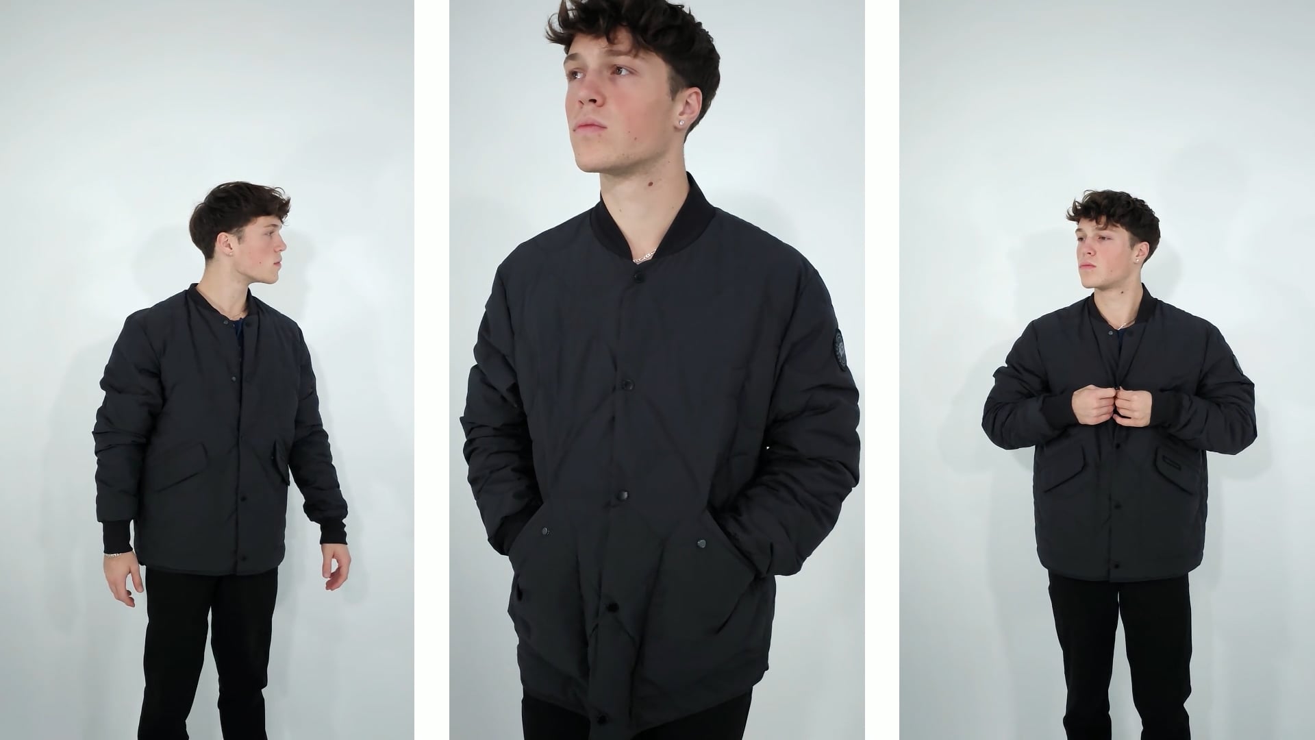 Canada Goose Boswell Reversible Quilted Bomber Jacket, Size Large