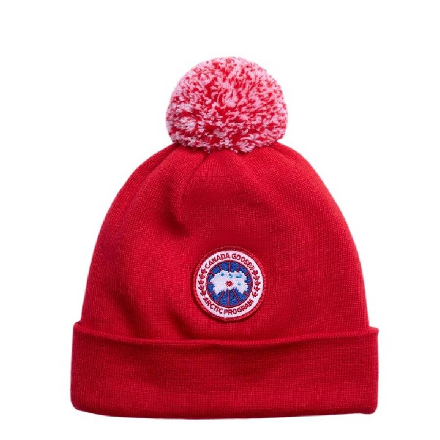 Kids Merino Logo Patch Pom Toque