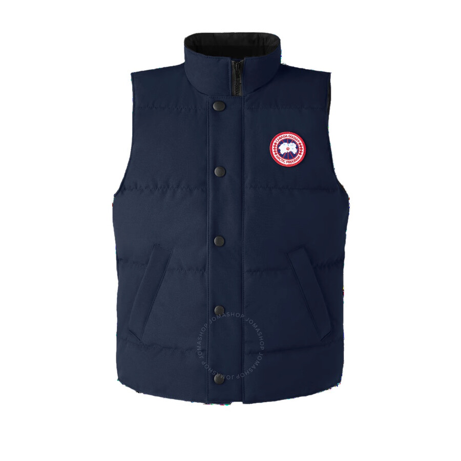 Canada Goose Charcoal Polyester Blend Freestyle Sleeveless Down Jacket In Blue