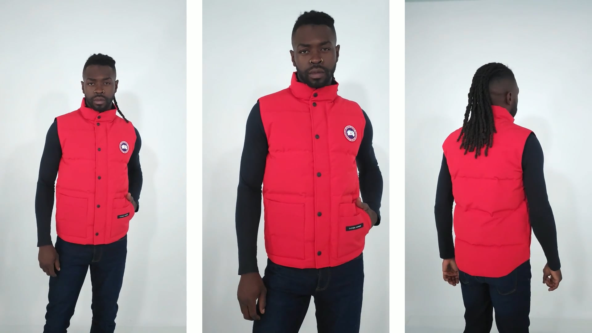 Canada Goose Red Freestyle Crew Down Vest, Size X-Large 4154M-11