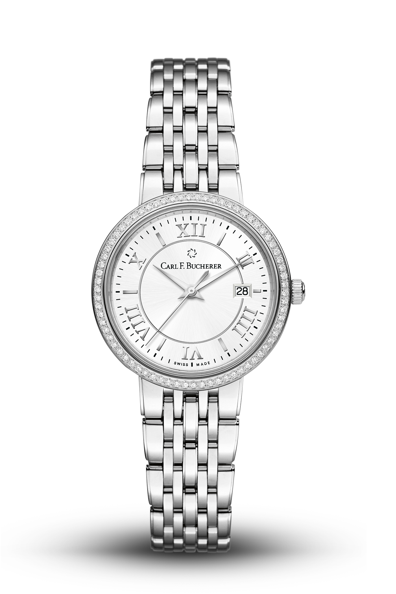Carl F. Bucherer Adamavi Quartz Diamond White Dial Ladies Watch 00.10315.08.15.31