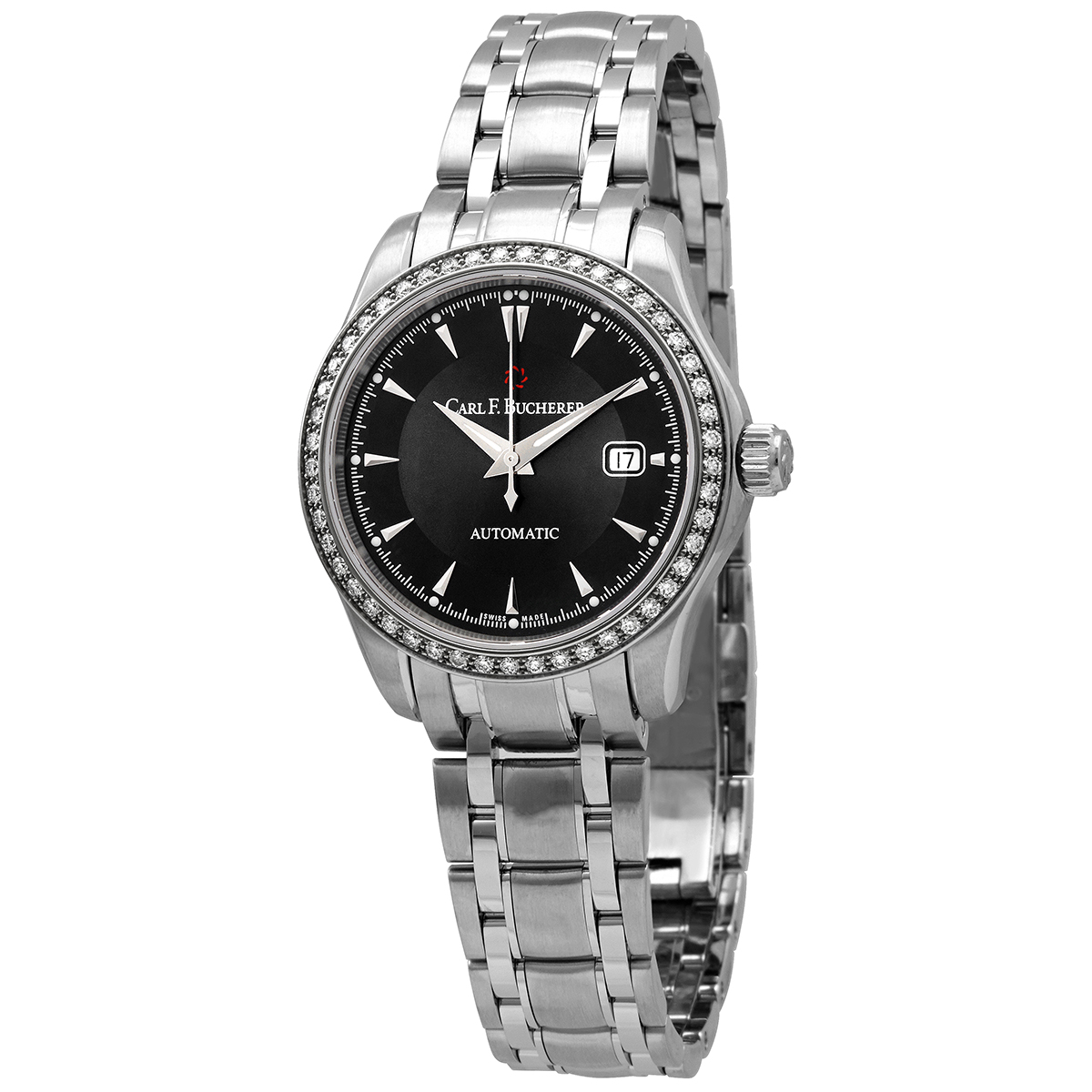 Carl F. Bucherer Manero Autodate Automatic Diamond Black Dial Watch 00.10911.08.33.31