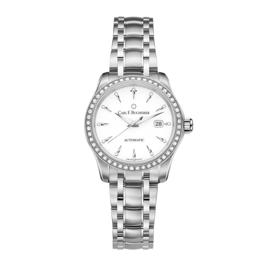 Carl F. Bucherer Manero Automatic Diamond Silver Dial Ladies Watch 00.10911.08.23.31