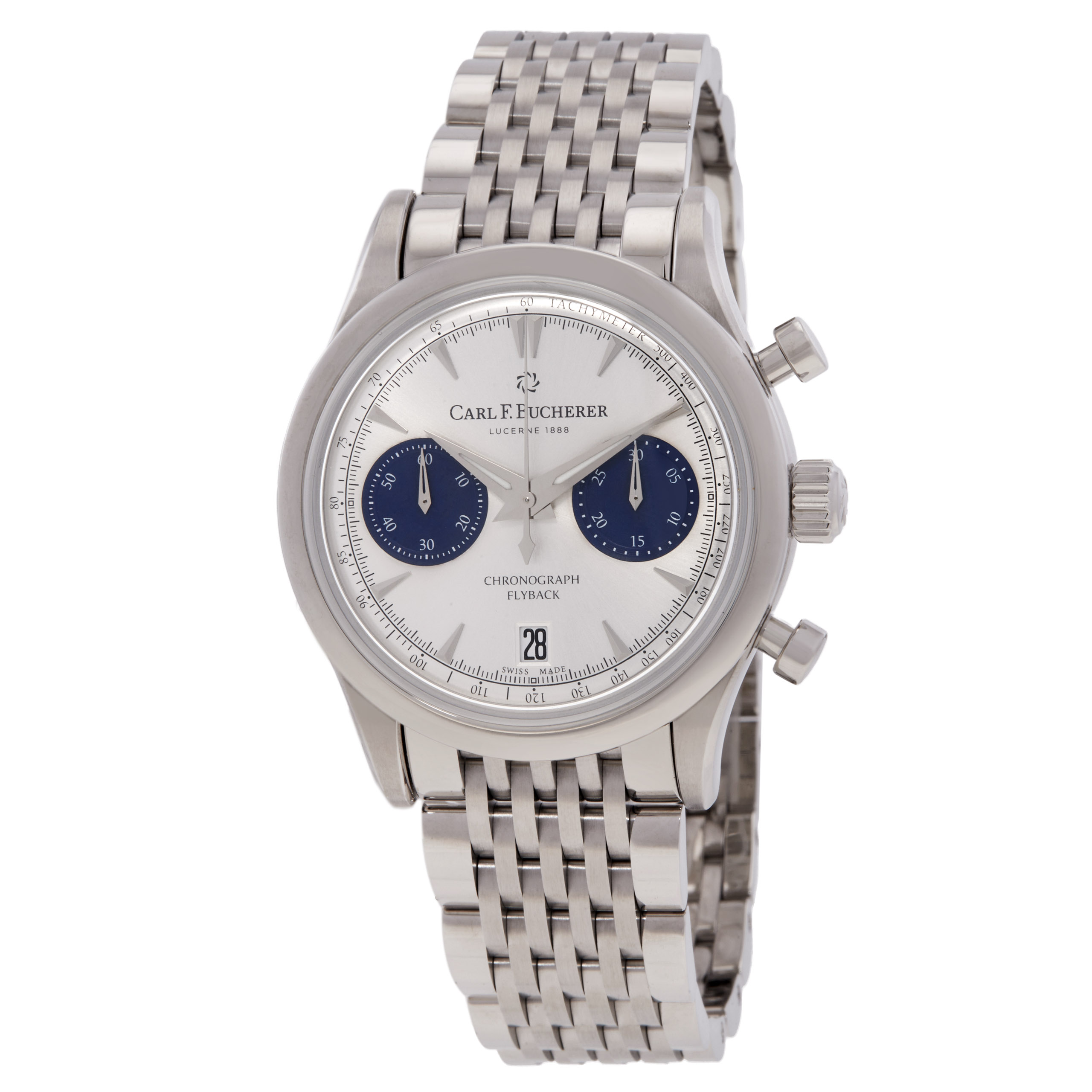 Carl F. Bucherer Manero Flyback Chronograph Automatic Silver Dial Watch 00.10927.08.13.23