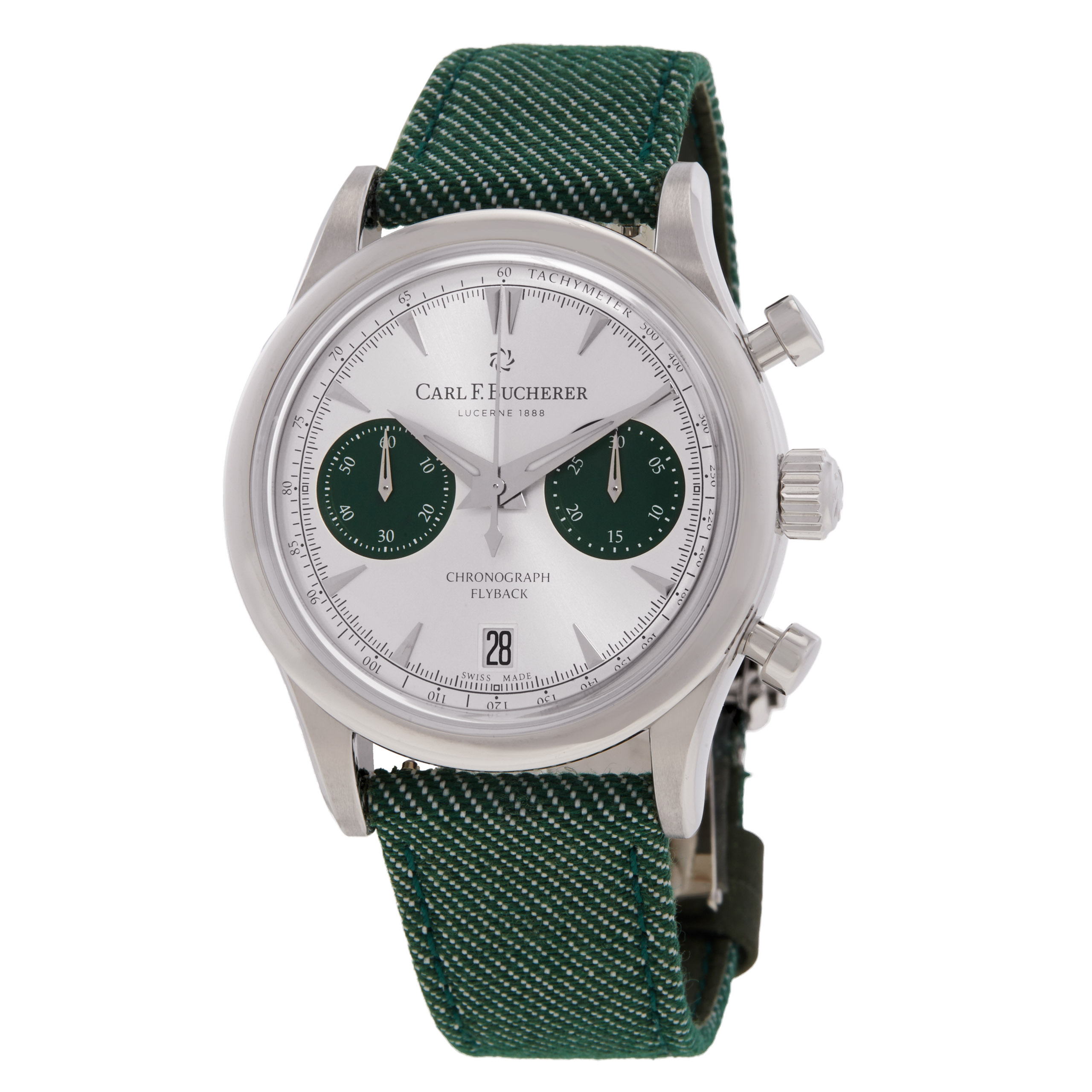 Carl F. Bucherer Manero Flyback Chronograph Quartz Silver Dial Men's Watch 00.10927.08.13.02